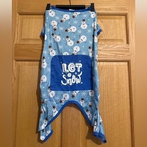 Let It Snow Dog Pajamas Size XL